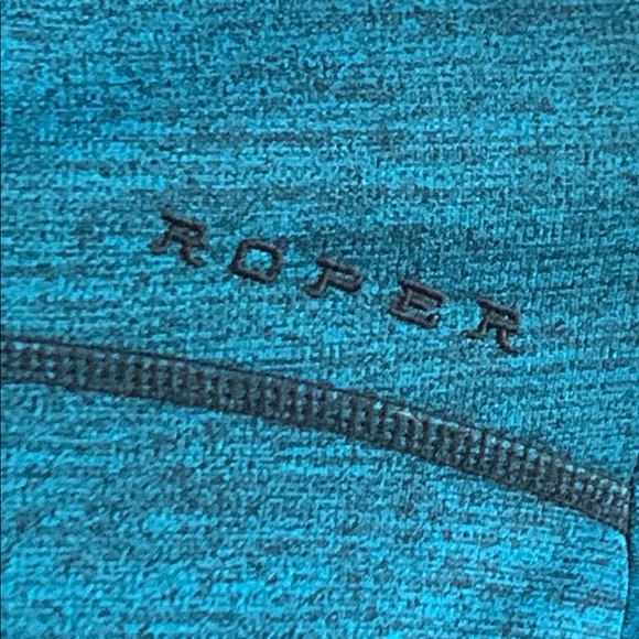 “ROPER” Peacock Blue & Black Hoodie NWT - Picture 2 of 9